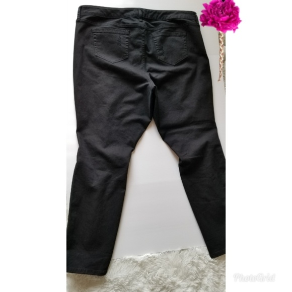 Torrid Black Distressed Embellished Skinny Jeans - Picture 3 of 8